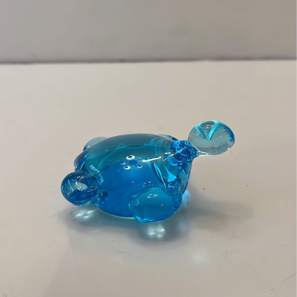 ART GLASS TURTLE FIGURINE PAPERWEIGHT DECORATION